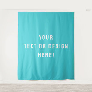 Make It Yours – XL Custom Cyan Blue Tapestry