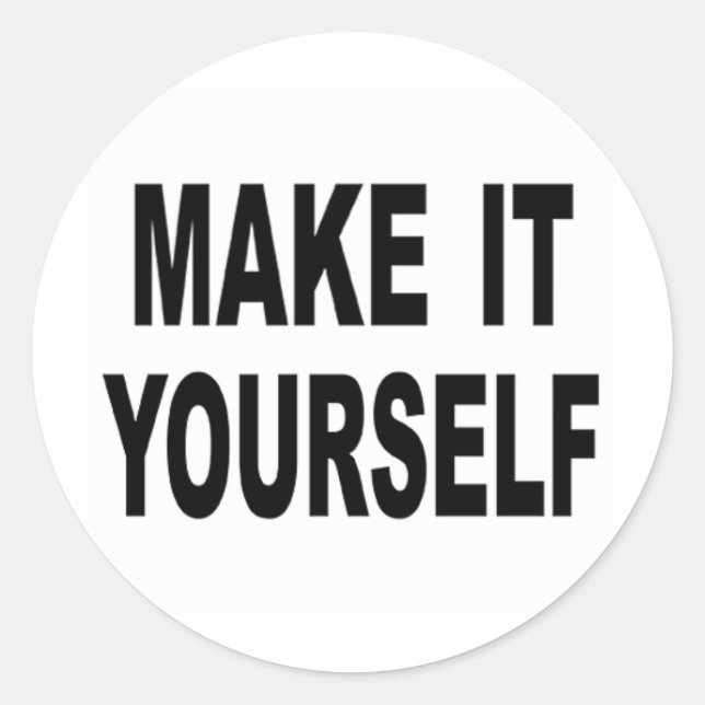 Make It Yourself Custom Classic Round Sticker (Front)