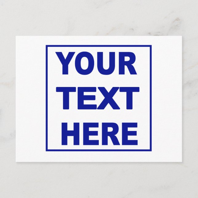 Make It Yourself Custom Postcards (Front)