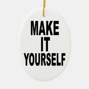 Make It Yourself Oval Ceramic Tree Decoration