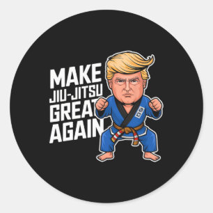 Make Jiu-jitsu Great Again Funny Trump Classic Round Sticker