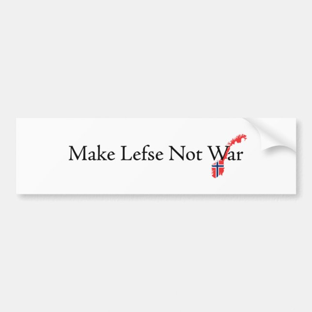 Make-Lefse-Not-War Bumper Sticker (Front)