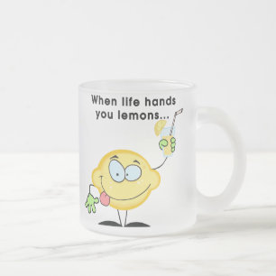 Make Lemonade Frosted Glass Coffee Mug