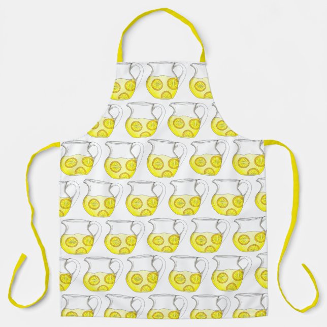 Make Lemonade Lemon Ade Pitcher Citrus Fruit Drink Apron (Front)