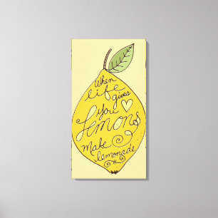 Make Lemonade Lemon Canvas Print
