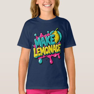 Make Lemonade Neon Pop-Art Bubble Logo T-Shirt