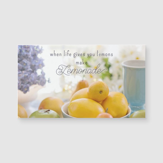 Make Lemonade Quote Inspiring Photography Magnet (Front)