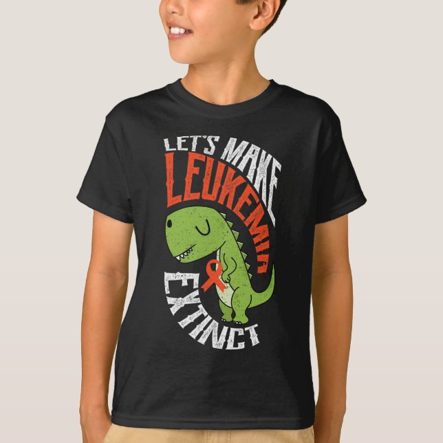 Make Leukaemia Extinct Dinosaur Haematologist Foss T-Shirt (Front)