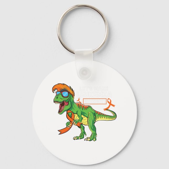 Make Leukaemia Extinct Orange Ribbon Leukaemia Awa Key Ring (Front)