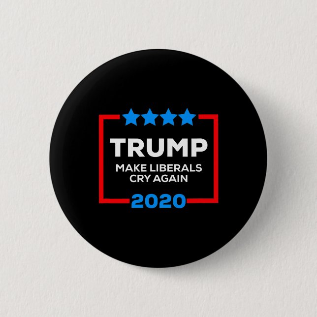 Make Liberals Cry Again Funny Pro Trump 4th Of Jul 6 Cm Round Badge (Front)