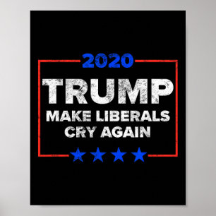 Make Liberals Cry Again Funny Pro Trump Tee Poster