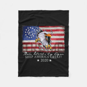 Make Liberals Cry Again T - Donald Trump Election Fleece Blanket