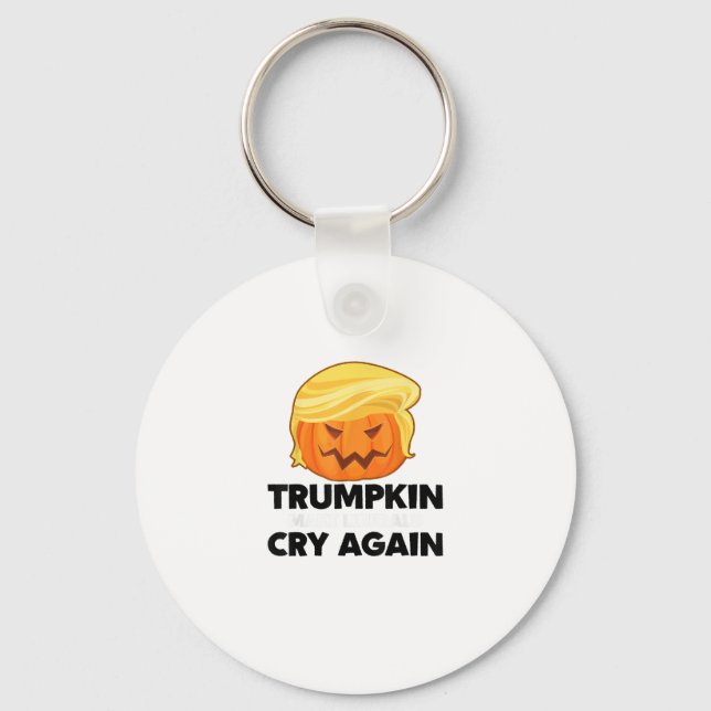 Make Liberals Cry Again Trumpkin Halloween Key Ring (Front)