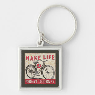 Make Life a Great Journey Quote Key Ring
