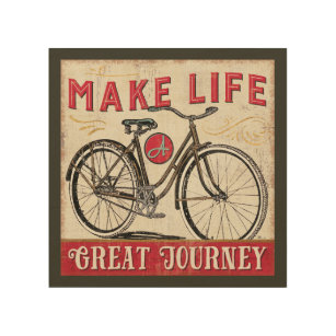 Make Life a Great Journey Quote Wood Wall Art