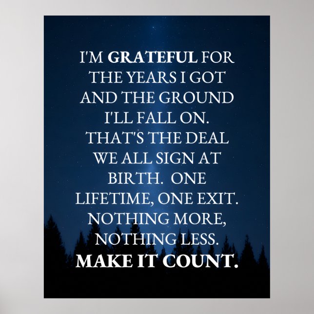 Make Life Count  Poster (Front)