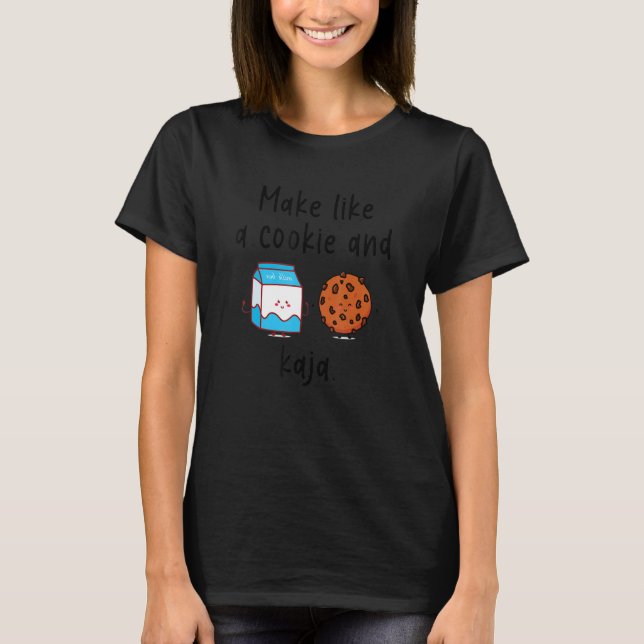 Make Like A Cookie And Kaja  Cute Korean Language  T-Shirt (Front)