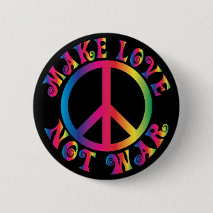 Make Love Not War 6 Cm Round Badge