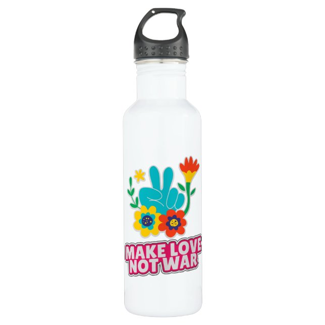 Make love not war 710 ml water bottle (Front)