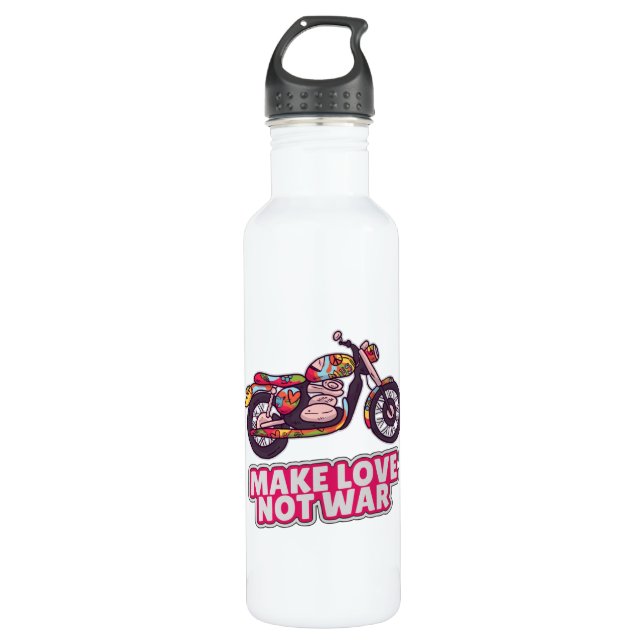 Make love not war 710 ml water bottle (Front)