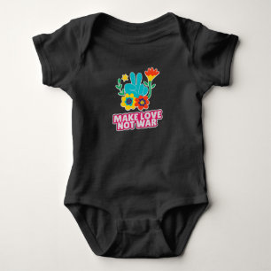 Make love not war baby bodysuit