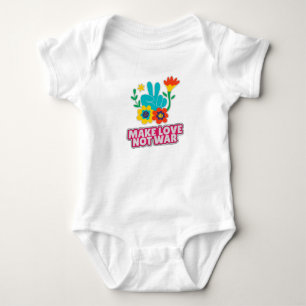 Make love not war baby bodysuit