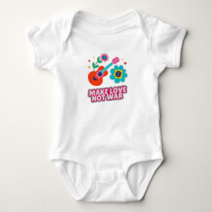 Make love not war baby bodysuit