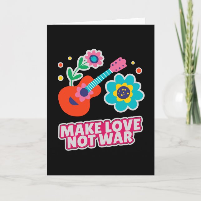 Make love not war card (Front)