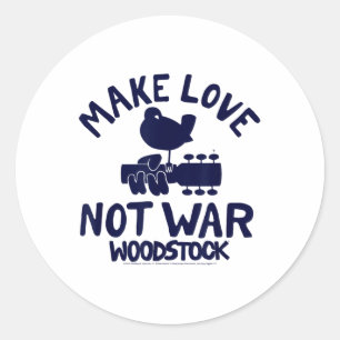 - Make Love Not War  Classic Round Sticker