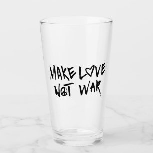 Make Love Not War Glass