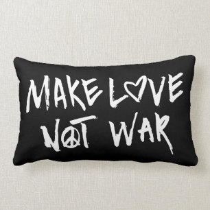 Make Love Not War Lumbar Cushion
