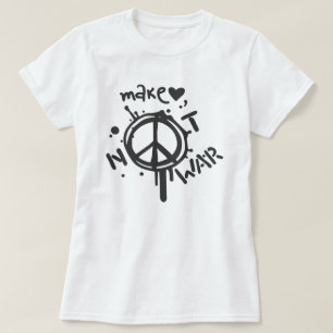 Make love not war Peace Symbol T-Shirt