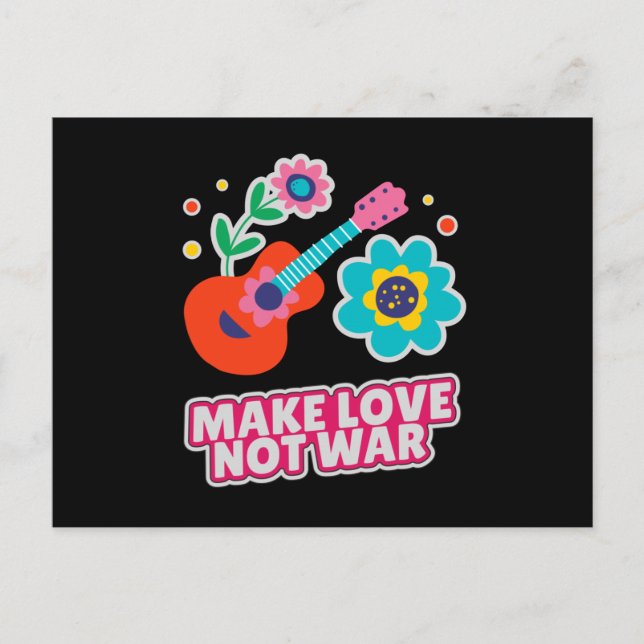 Make love not war postcard (Front)