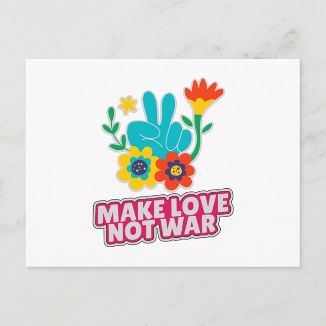 Make love not war postcard (Front)