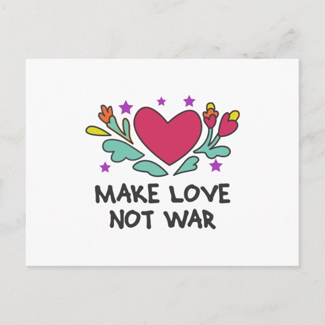 Make love not war postcard (Front)
