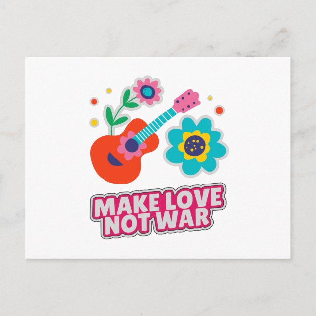 Make love not war postcard (Front)