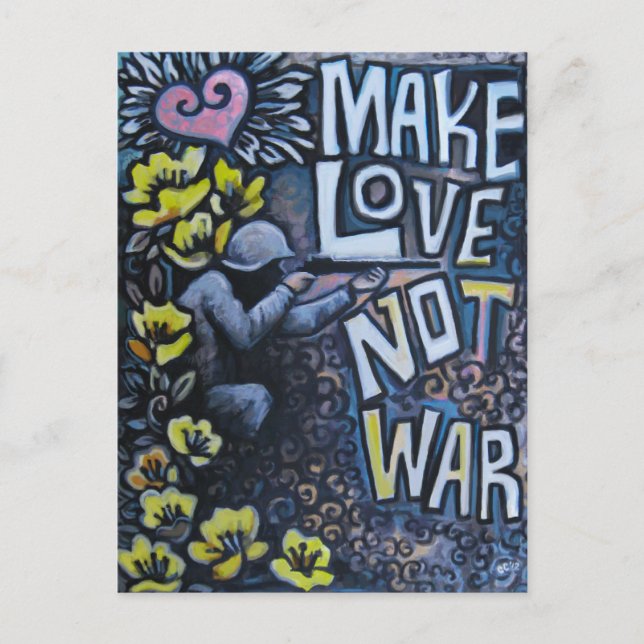 Make Love, Not War: Propaganda Postcard (Front)