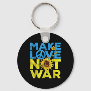 Make Love Not War Su Ower Ukrainian I Stand With U Key Ring