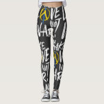 Make Love Not War Support Ukraine  Leggings<br><div class="desc">Make Love Not War show your support and love for Ukraine. The Peace logo design in the colours of the Ukrainian flag is perfect for people who stand with Ukraine. This design also fits in time for Earth Day,  celebrated on April 22.</div>