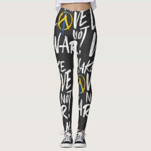 Make Love Not War Support Ukraine  Leggings