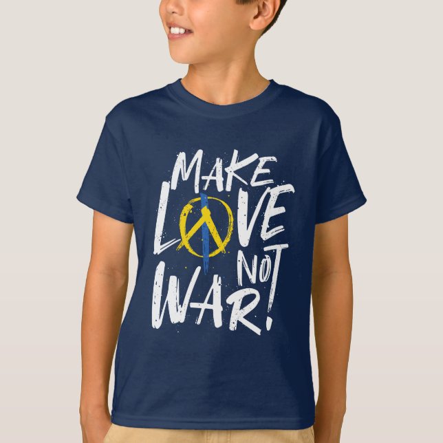 Make Love Not War Support Ukraine T-Shirt (Front)