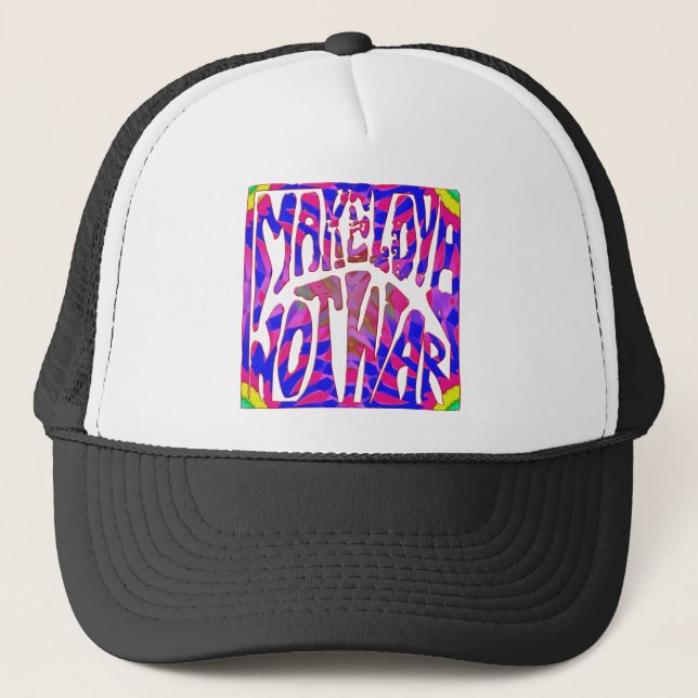 Make Love Not War Trucker Hat (Front)