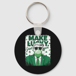 Make Lucky Great Again Trump Bubble Gum St Patrick Key Ring