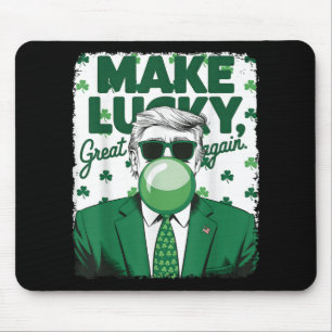 Make Lucky Great Again Trump Bubble Gum St Patrick Mouse Mat