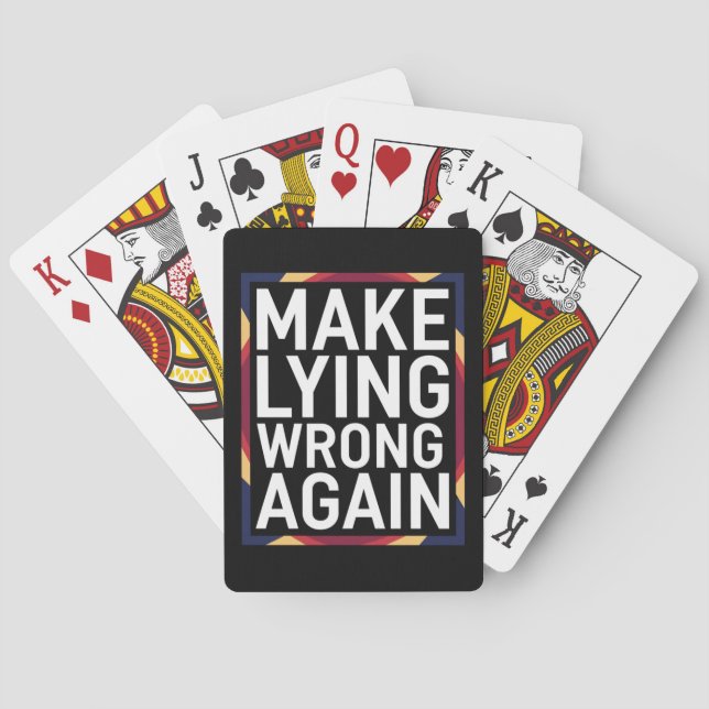 Make Lying Wrong Again Gift Resist Anti-Trump Playing Cards (Back)