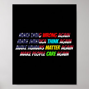 Make Lying Wrong Again Make America Think-again Qu Poster