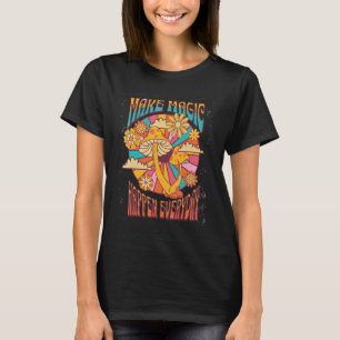 Make Magic Happen Hippie Botanical Groovy Retro 70 T-Shirt