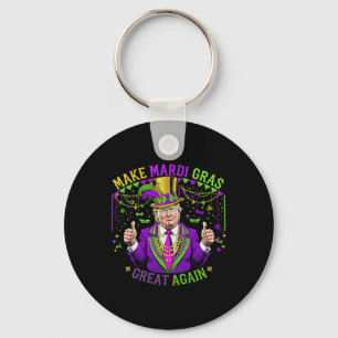 Make Mardi Gras Great Again Fun Mardi Gras Men Wom Key Ring