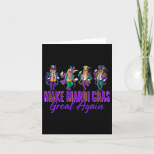 Make Mardi Gras Great Again Funny Dancing Trump Pa Card