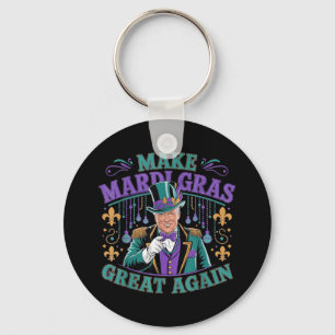 Make Mardi Gras Great Again Funny Parade Costume H Key Ring